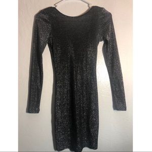 Glittery long sleeve dress